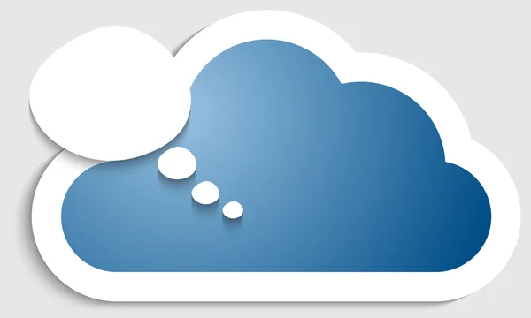 Cloud and speech bubble — Stock Vector