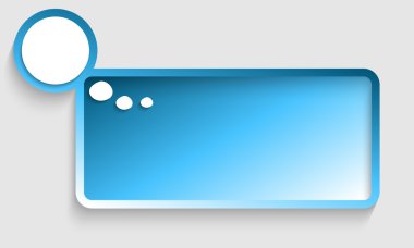 blue text frame speech bubble