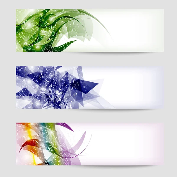 Gekleurde abstracte banner instellen — Stockvector