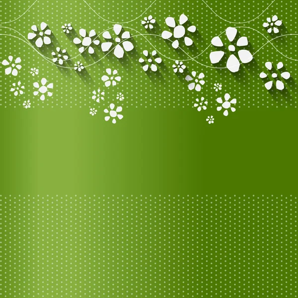 Green vector abstract floral background — Stock Vector