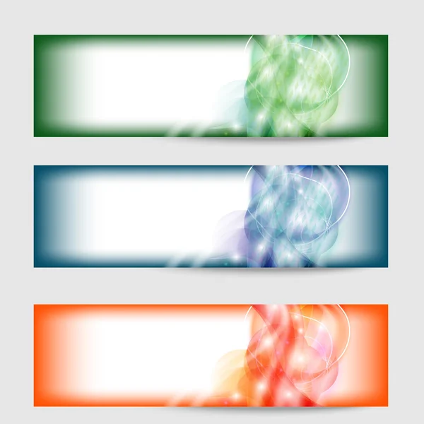 Bannières abstraites vectorielles colorées — Image vectorielle
