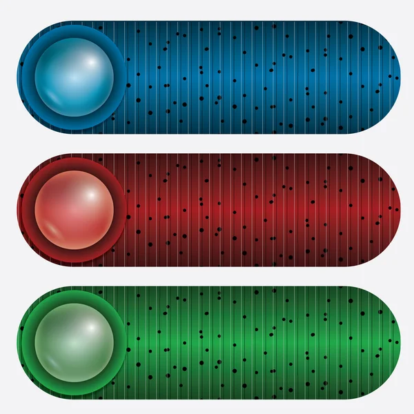 Trois boutons — Image vectorielle