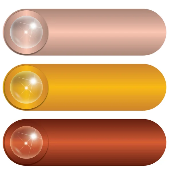 Définir des boutons vectoriels avec des rayons — Image vectorielle