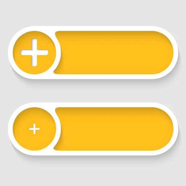 Vector abstract buttons with plus — Stock Vector