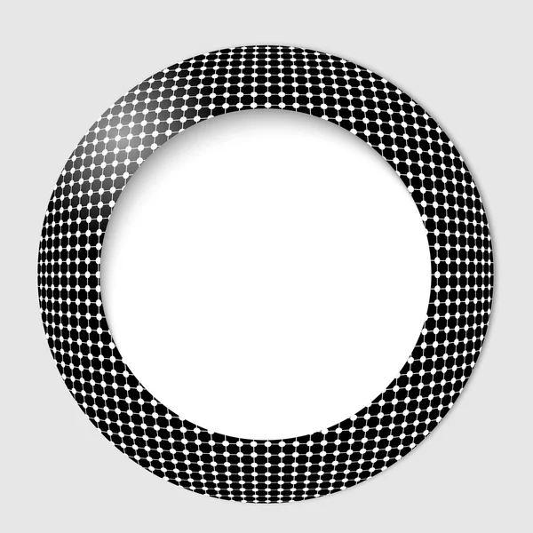 Vector abstract circular frame with grid — Stock Vector