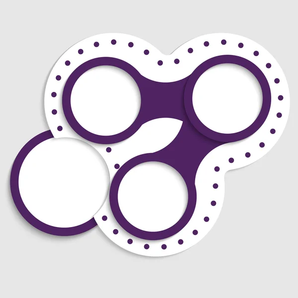 Objeto abstrato circular roxo — Vetor de Stock