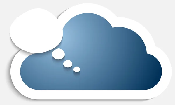 Blue abstract vector cloud en toespraak bubble — Stockvector