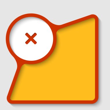 Kırmızı ve sarı metin çerçevesinin yasak işareti