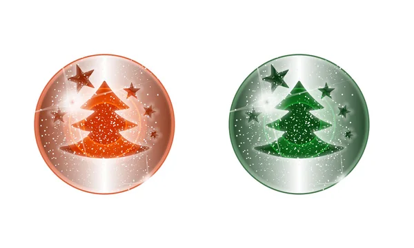 Esfera mágica con motivo navideño — Vector de stock