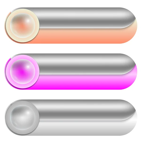 Ensemble de trois boutons abstraits — Image vectorielle