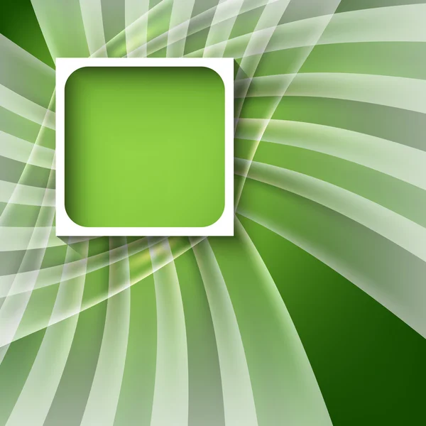 Fondo abstracto vector verde con marco cuadrado — Archivo Imágenes Vectoriales