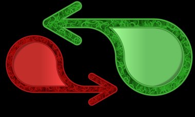 Özet metin çerçeveleri ile okları