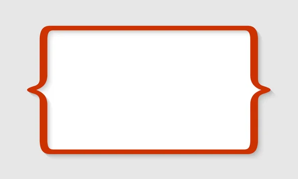 Röd text låda med hakparenteser — Stock vektor