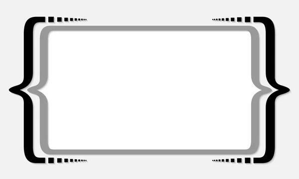 Cuadro de texto gris con corchetes — Archivo Imágenes Vectoriales