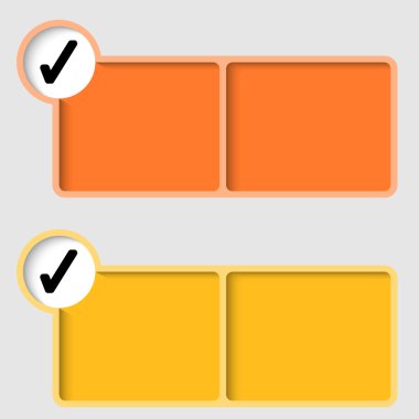 Sarı ve turuncu metin çerçevesi onay kutusu