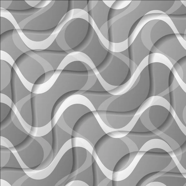 Vector gris fondo abstracto con ondas — Vector de stock