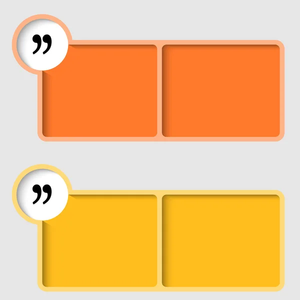 Gelber und oranger Textrahmen mit Fragezeichen — Stockvektor