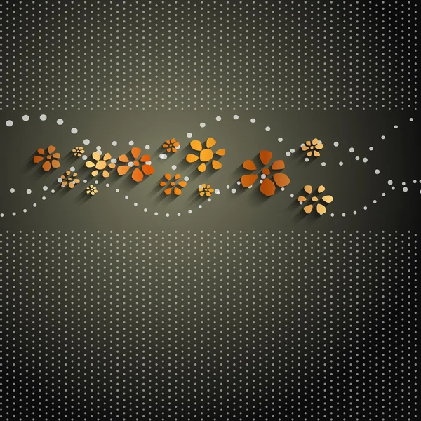 Sombre vecteur abstrait floral toile de fond — Image vectorielle