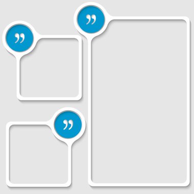 herhangi bir metin tırnak işareti için üç çerçeve kümesi