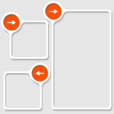 oklar ile herhangi bir metin için üç çerçeve kümesi