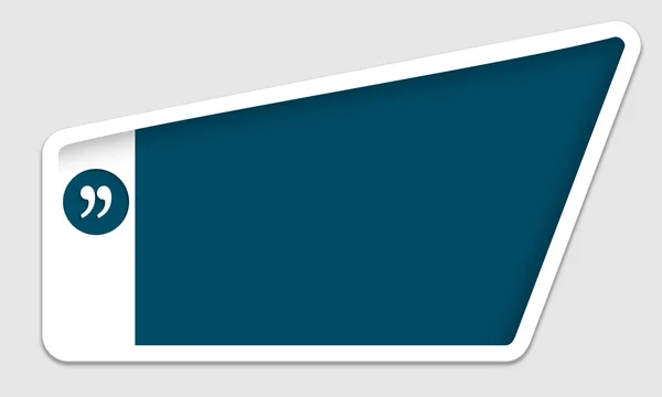 クォーテーション マークの付いた青色のテキスト フレーム — ストックベクタ