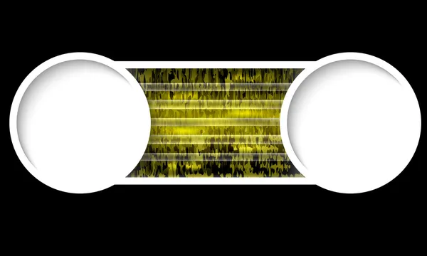 Due caselle circolari collegate per il testo — Vettoriale Stock