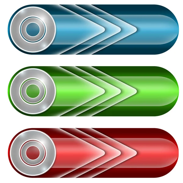 Conjunto de tres botones — Archivo Imágenes Vectoriales