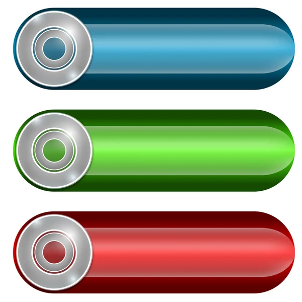 Conjunto de tres botones — Archivo Imágenes Vectoriales