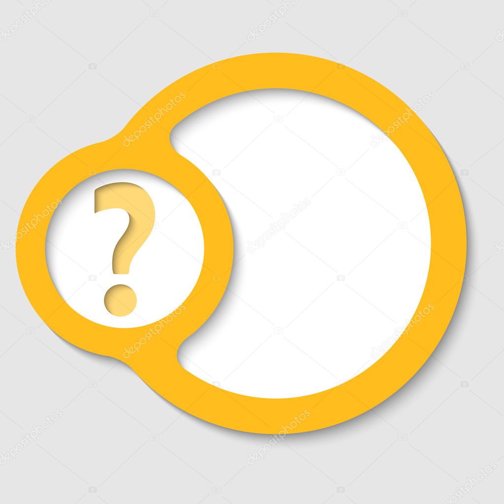 yellow text frame with question mark
