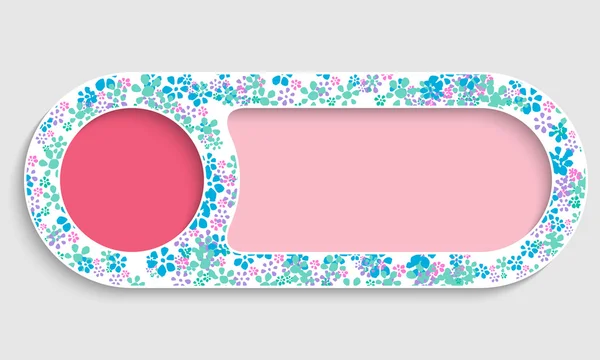 Text frame with floral pattern — Stock vektor