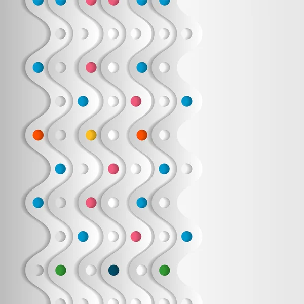 Fond abstrait gris avec des points colorés — Image vectorielle