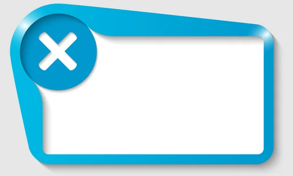 Modrý rámeček označen značkou zákaz — Stockový vektor
