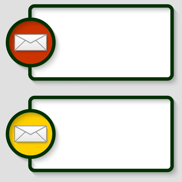 Quadro de texto abstrato com envelope — Vetor de Stock