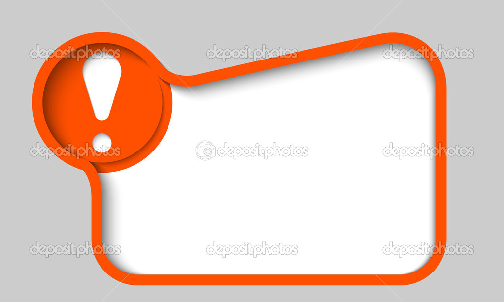 Red text box with exclamation mark — Stock Vector © garrifrotto 31481969