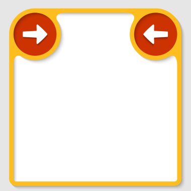 metin çerçevesi ile iki ok