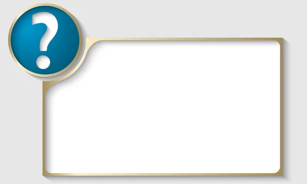 Золотой текстовый фрейм с вопросительным знаком — стоковый вектор