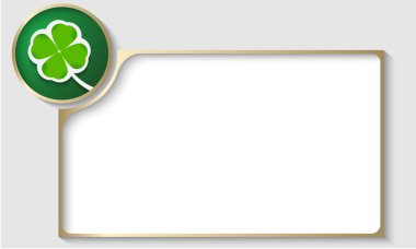 Altın yonca yaprağı ile herhangi bir metin kutusu