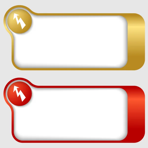 Set van twee abstracte tekstframes met flash mark — Stockvector