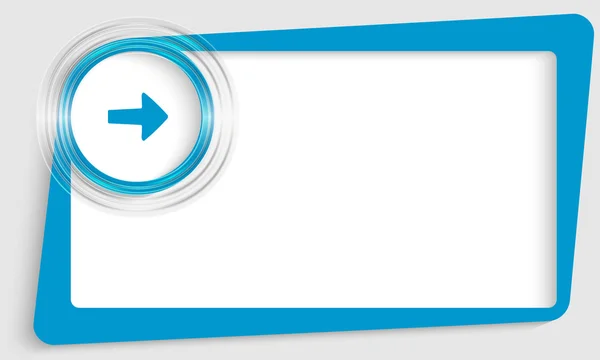 ブルーの抽象的なテキスト枠および矢印の付いた透明な円 — ストックベクタ