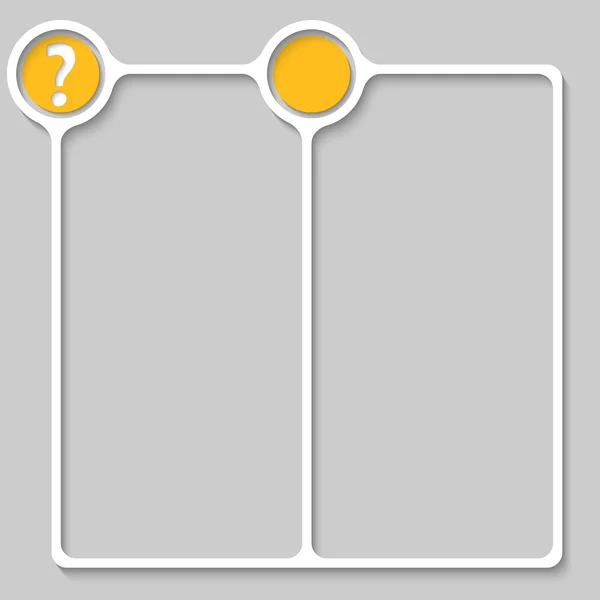 Cuadro doble para cualquier texto con signo de interrogación — Vector de stock