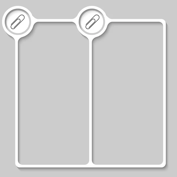 Caja doble para cualquier texto con clip de papel — Archivo Imágenes Vectoriales