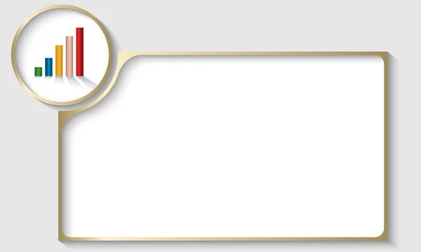 グラフ黄金のテキスト フレーム — ストックベクタ
