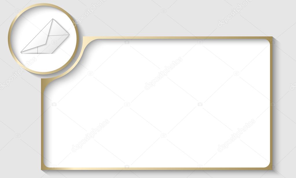 Golden Text Frame With Envelope Stock Vector Garrifrotto 32473651 Golden Text Frame With Envelope Stock Vector
