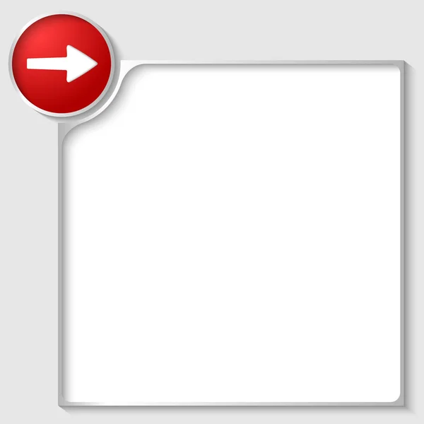 Boîte argentée pour tout texte avec flèche — Image vectorielle