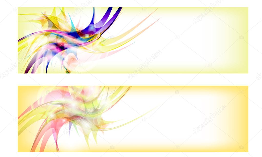 Set colored vector abstract banner Stock Vector by ©garrifrotto 32824883