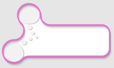 vektör mor çerçeve ve konuşma balonu