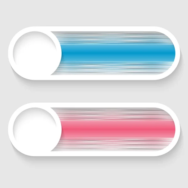 Blå och rosa abstrakt vector knappar — Stock vektor