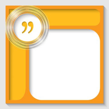 metin ve tırnak işareti tasarlamak vektör çerçeve