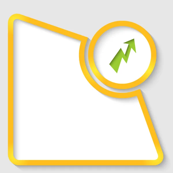 Quadro de texto abstrato amarelo para qualquer texto e flash — Vetor de Stock