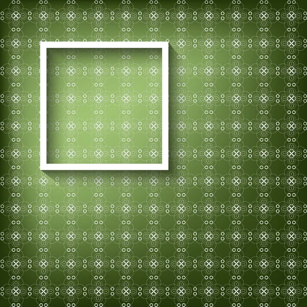 Vzor a bílý rám a stín — Stockový vektor